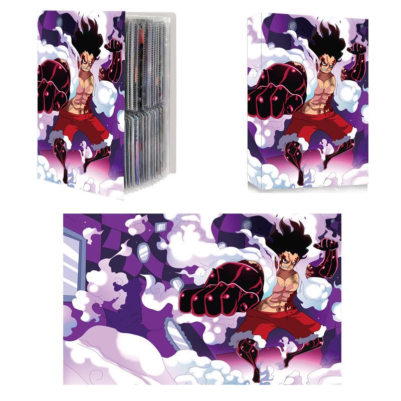 3 Inch 4-Pocket Card Binder, One Piece Anime Card Collection Album, A5 Trading Card Holder, Holds 240 Cards