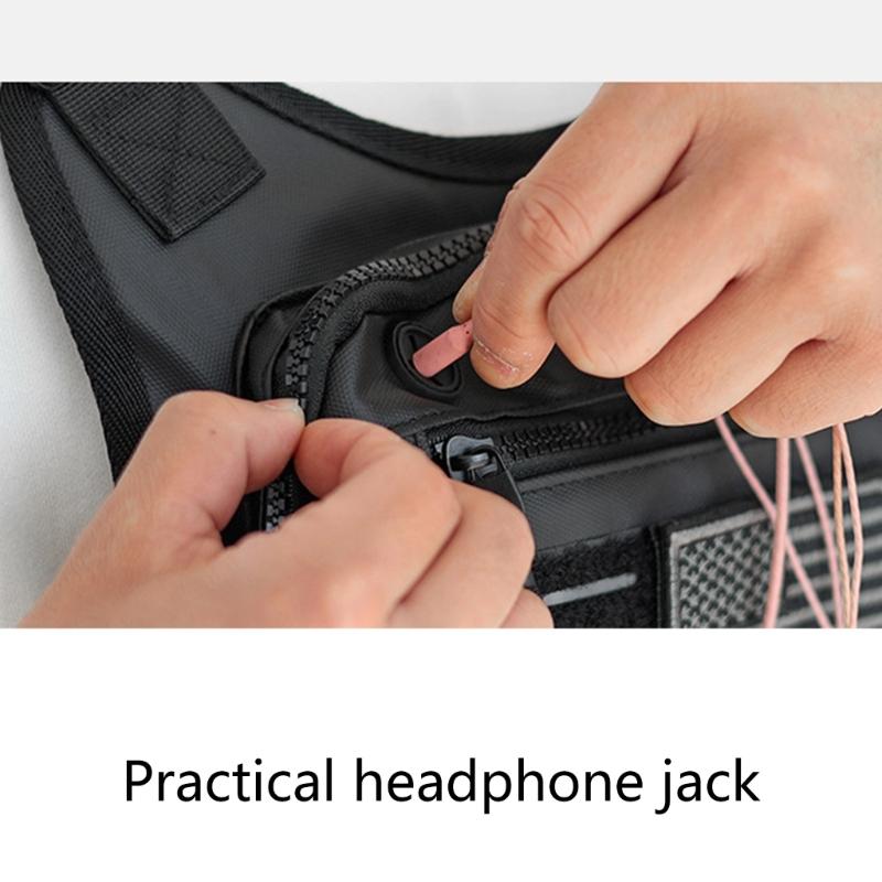 Waterproofs Fishing Chest Bag Outdoor Sports Running Vest Backpacks Outdoor Travel Vest Bag Front Chest Pack Enduring