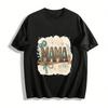 Vintage Turquoise Embellished MAMA Print Mother's Day Top Pure Cotton T-shirt