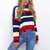 Women S Loose Fit Striped Knit Pullover Casual Sweater