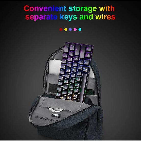 Ergonomic 61keys Optical Yellow Blue Red Switch Rgb Colorful Gaming Mechanical Keyboard Rgb Colorful Gaming Mechanical Keyboard