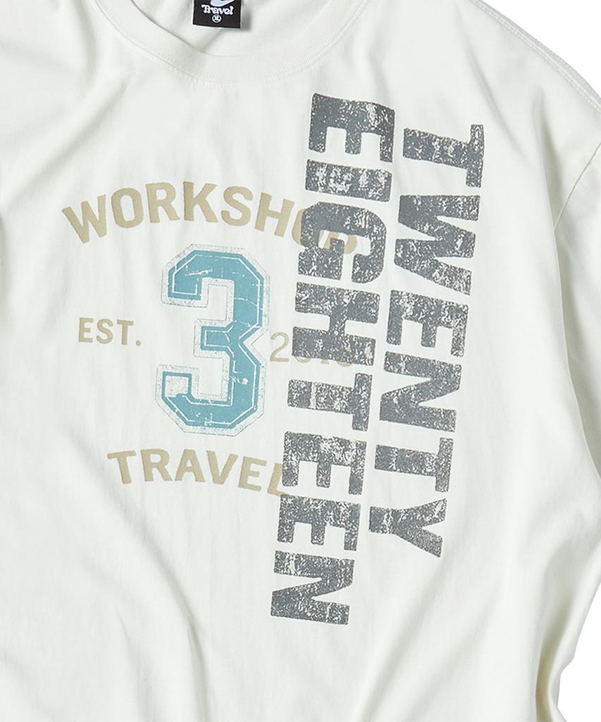 TRAVEL Genesis Pigment Short Sleeve T-Shirt Cream