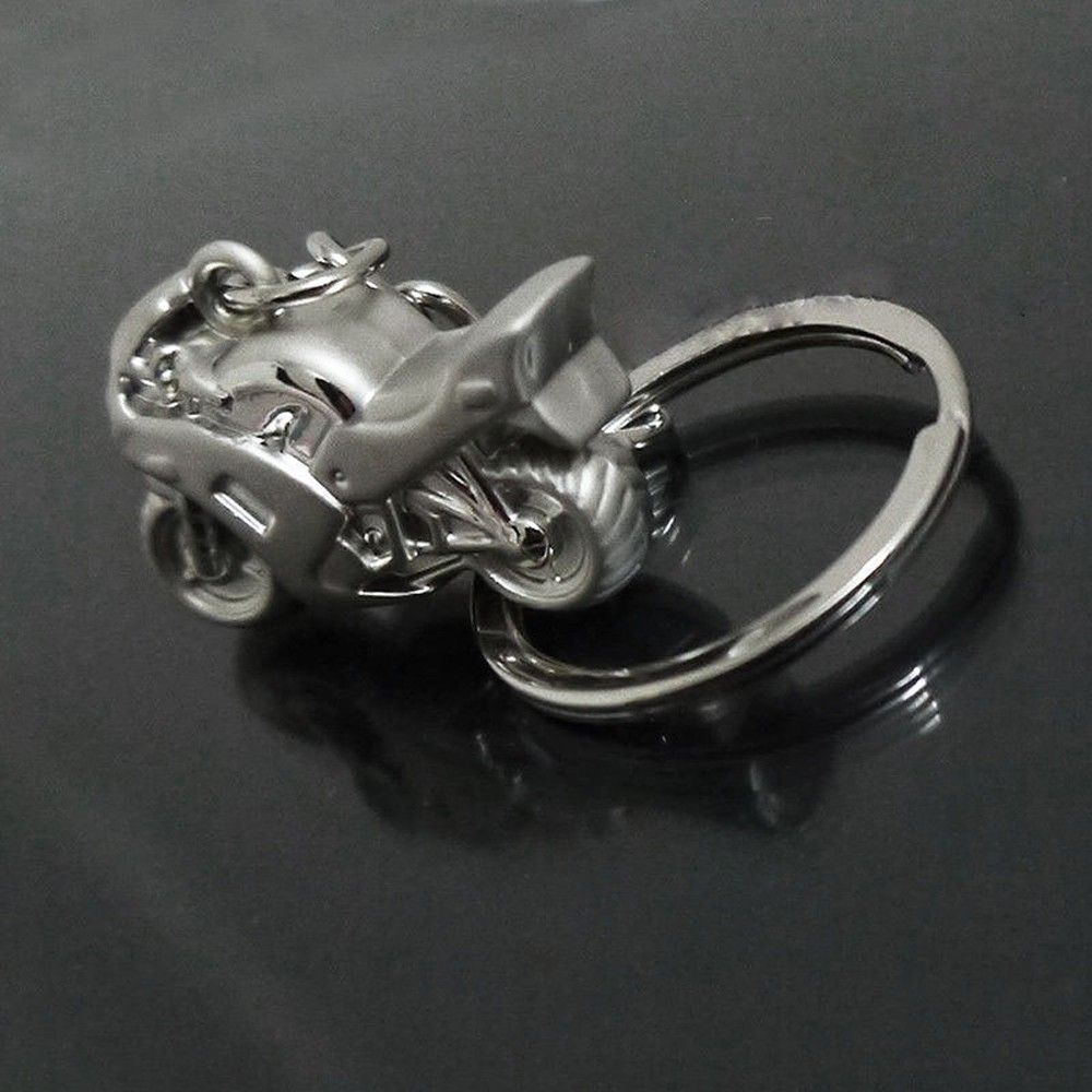 Silver Color Lover's Gifts Motor Shape Key Rings Key Chain Cool Car Key Ring 3D Motorcycle Design