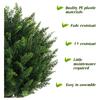 Artificial  Topiary Outdoor Plants With Spike, 2 Pack Faux Cedar Bushes UV Resistant Fake Shrubs For Front Porch Décor