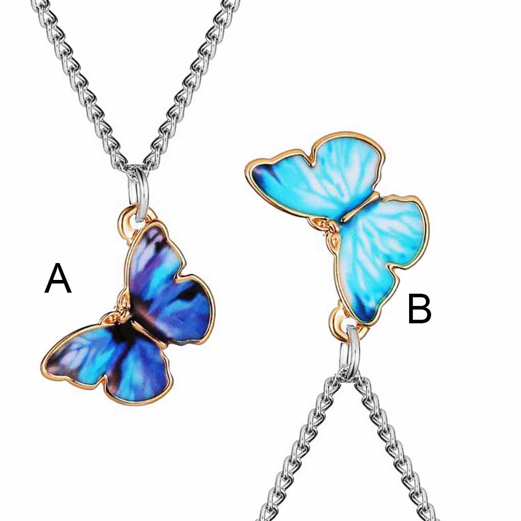 Clavicle Necklace Couple Gradient Animal Shape Pendant Charm Neck Chain Jewelry Gift