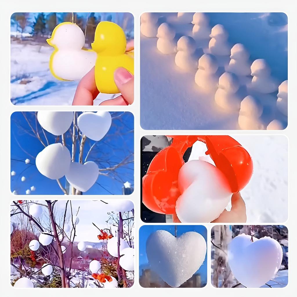 Children's Outdoor Winter Snowball Clips, Toy Clips, Snowball Fights, Snow Picking Tools, and Little Ducks with Various Shapes
