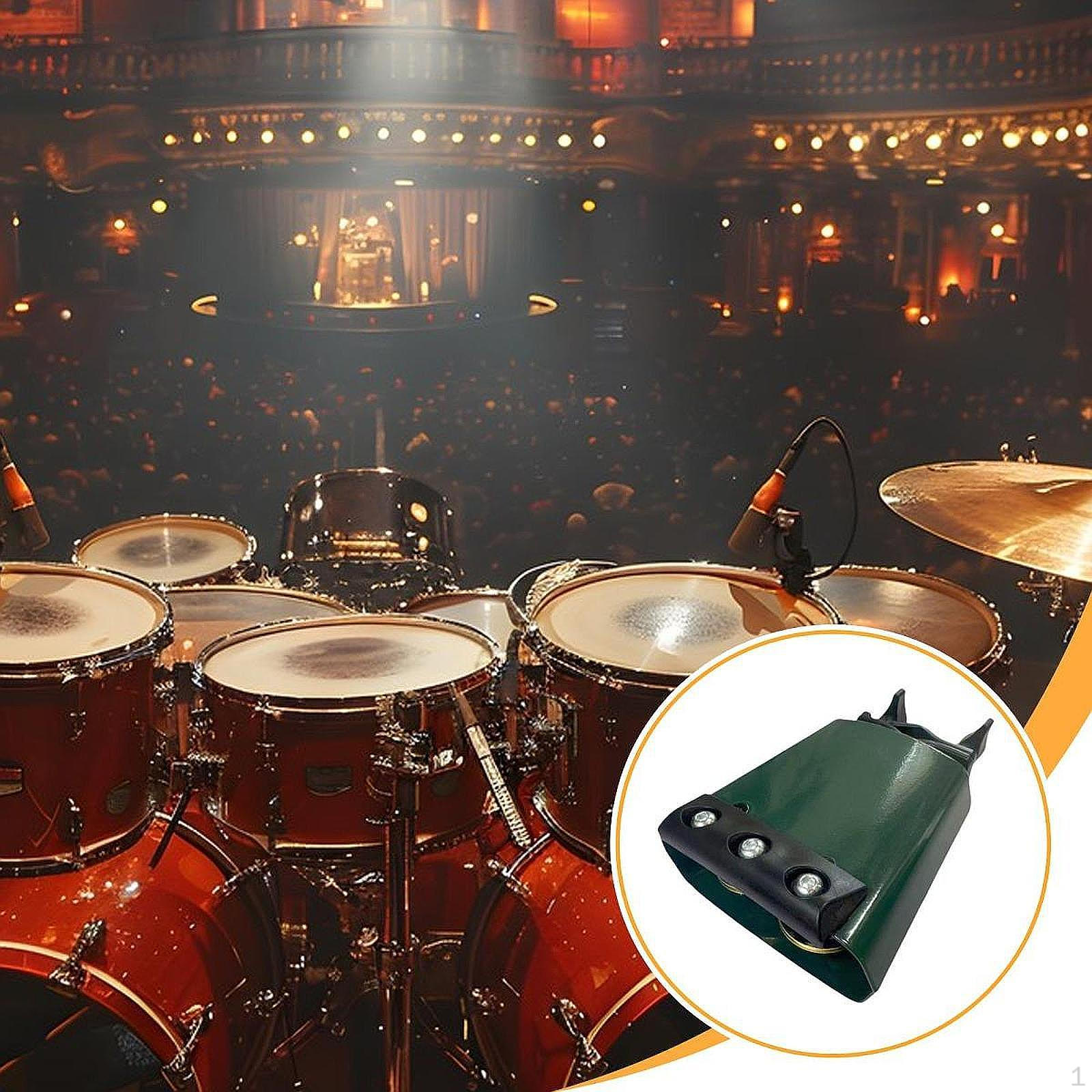 

4-дюймовый колокольчик с сурдиной для барабанной установки зелёный