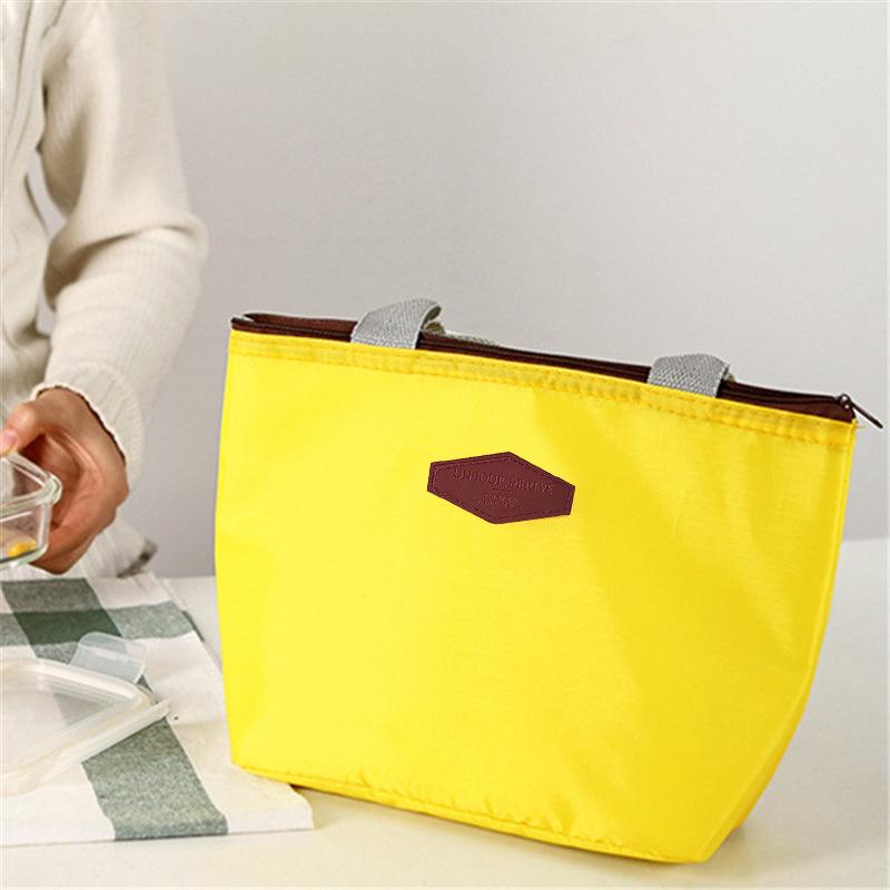 Candy-colored Waterproof Lunch Box Camping Picnic Bag Portable Insulated Refrigerated Bag Cold Food Cooler Thermal Bag Handbag