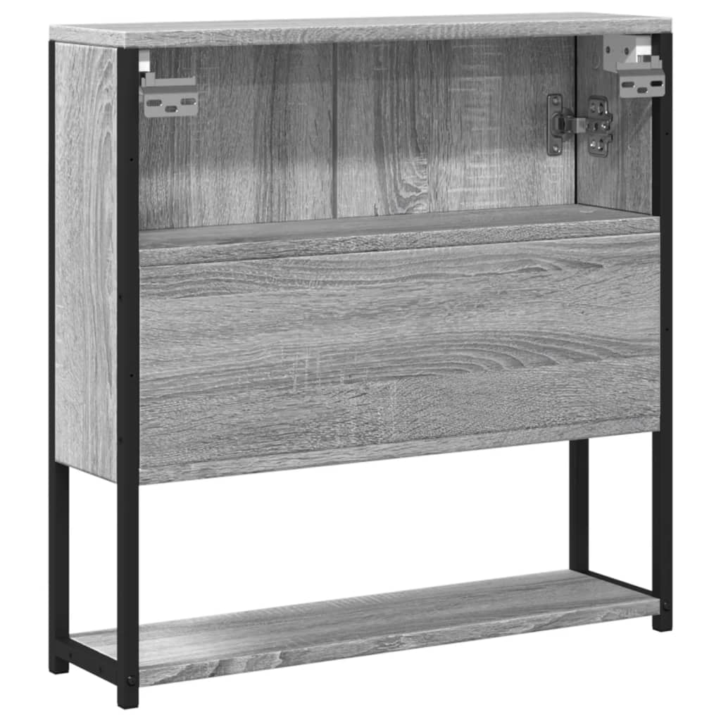 Vidaxl Bathroom Cabinet with Mirror, Grey Sonoma Oak, 60X16X60 Cm