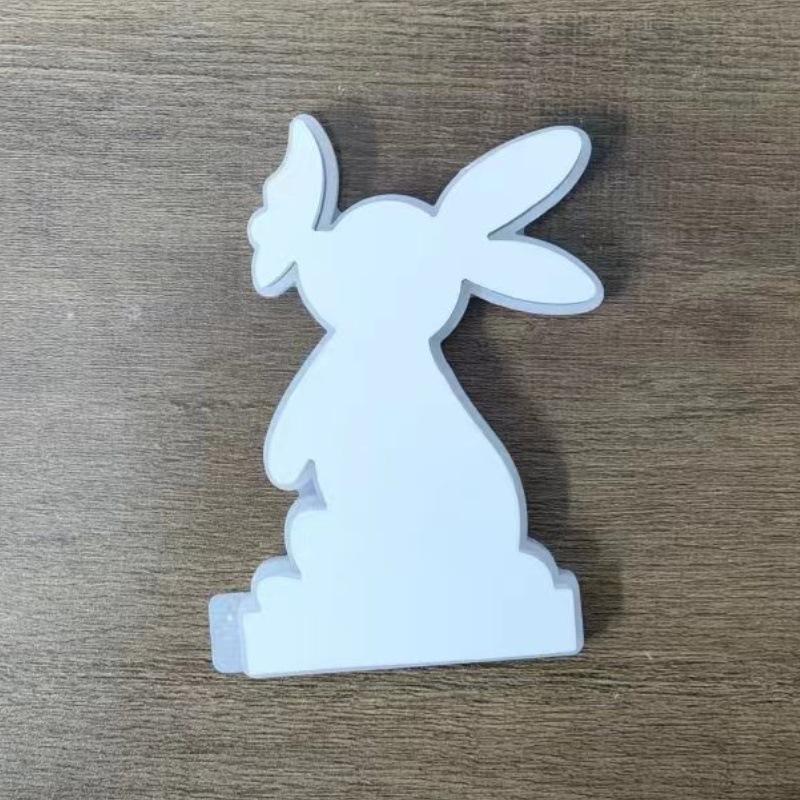 Candle Holder Mold 13.3*9.5cm Rabbit Silicone Mold Aromatherapy Mold Silica Gel Easter Candlestick Mould For Home Decor Gift
