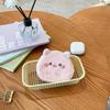 Korean Style Plush Coin Purse & Keychain - Breakfast Food Design, Large Capacity Pencil Case, Portable Storage Bag