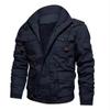 Autumn and Winter Men's Removable Hooded Washed Fleece Thickened Jacket Large Size Air Force Jacket