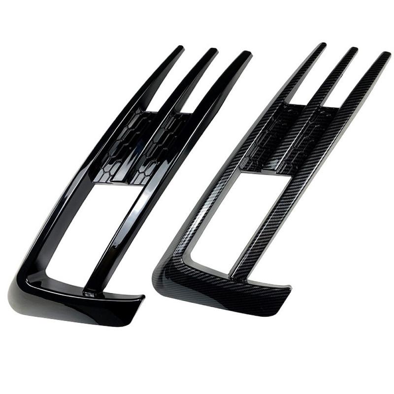 For VW Golf MK7 2013-2016 Car Sticker Front Bumper Side Vent Spoiler Splitter Canard Fog Light Lamp Cover Carbon Styling Black