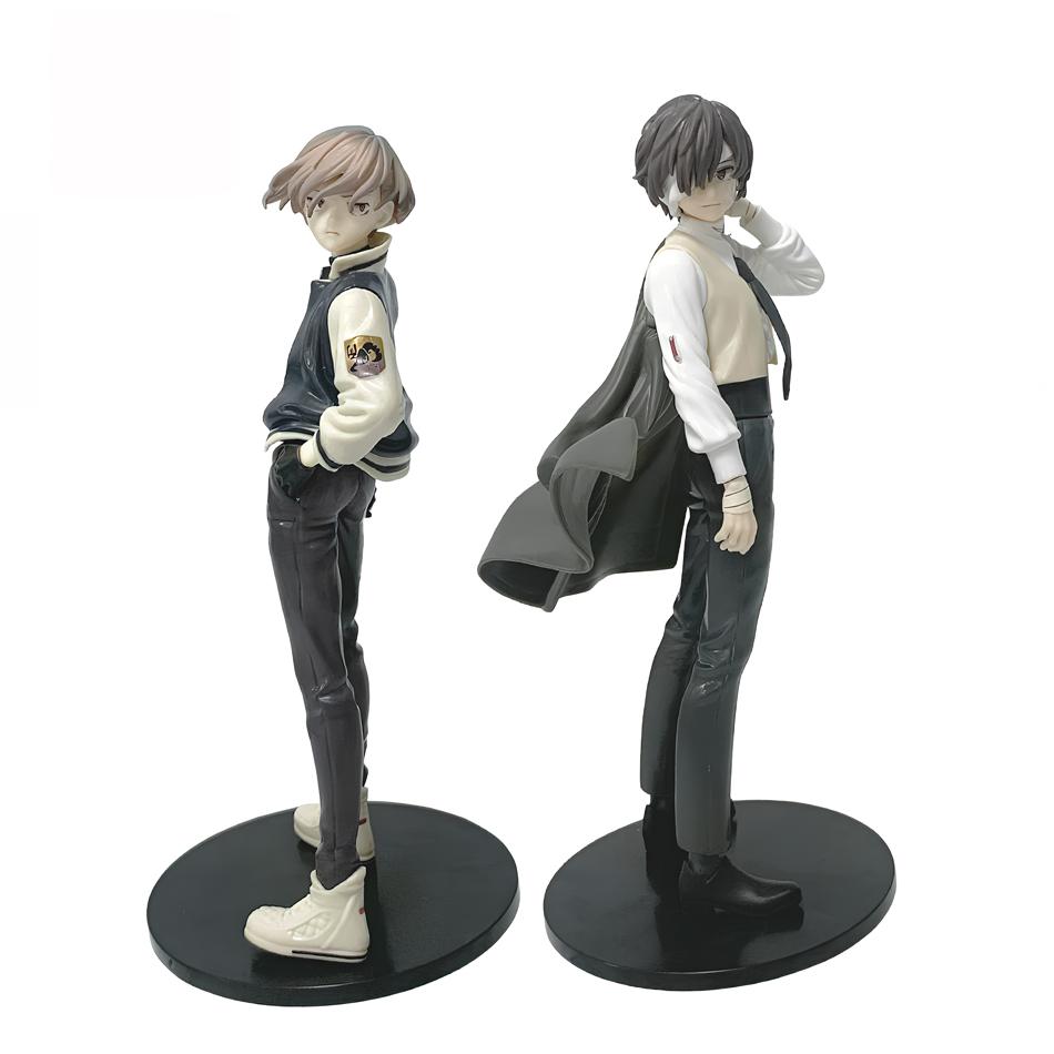 20cm Bungou Stray Dogs Nakahara Chuuya Anime Figürü Dazai Osamu Aksiyon Figürü Edogawa Rampo Figürü Koleksiyonluk Model Bebek Oyuncakları