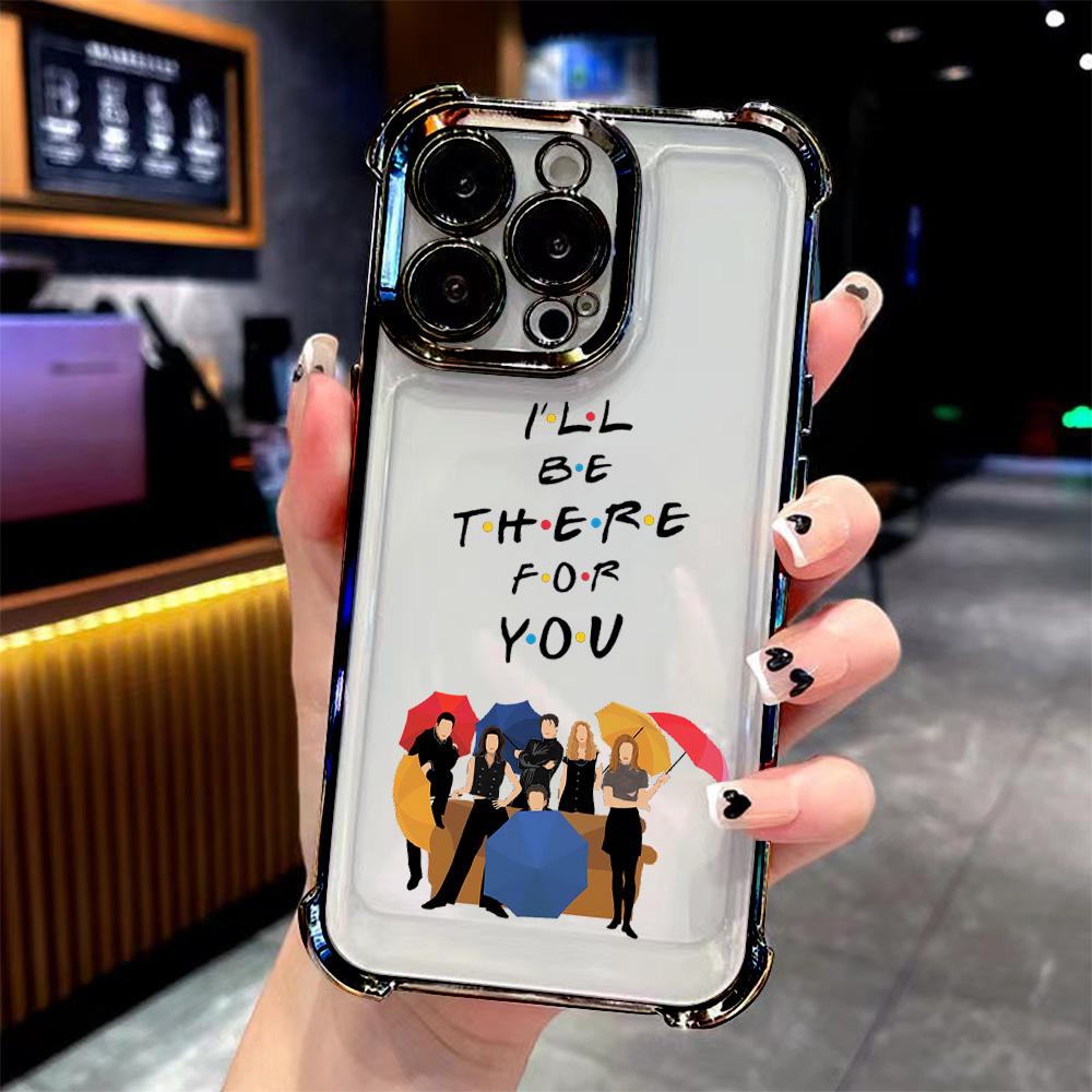 

Friends Hot TV Show Plating Phone Case For Samsung S26 S25 S24 S23 S22 S21 S20 FE Note20 Edge Plus Ultra 4G 5G Anti Fall Airbag Samsung S23 Ultra 5G
