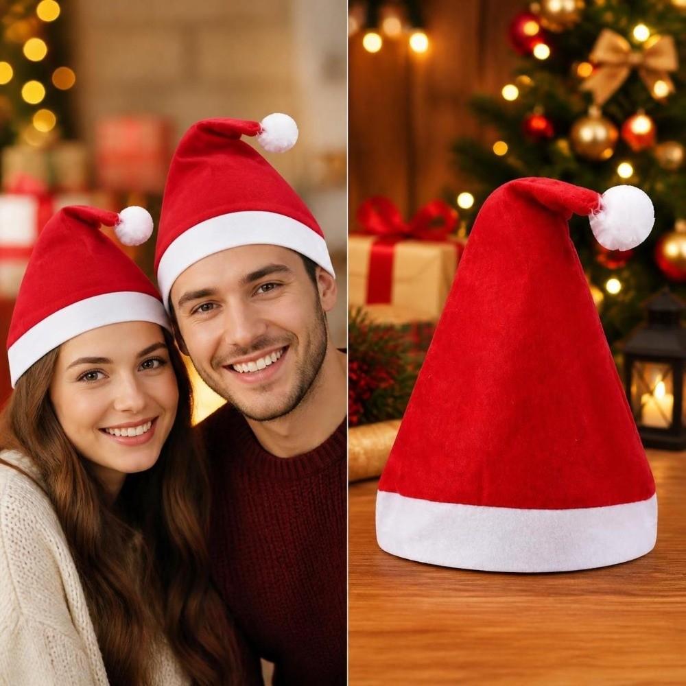 20pcs Non-Woven Fabric Christmas Hat Photo Prop Holiday Costume Hat New Year Celebration