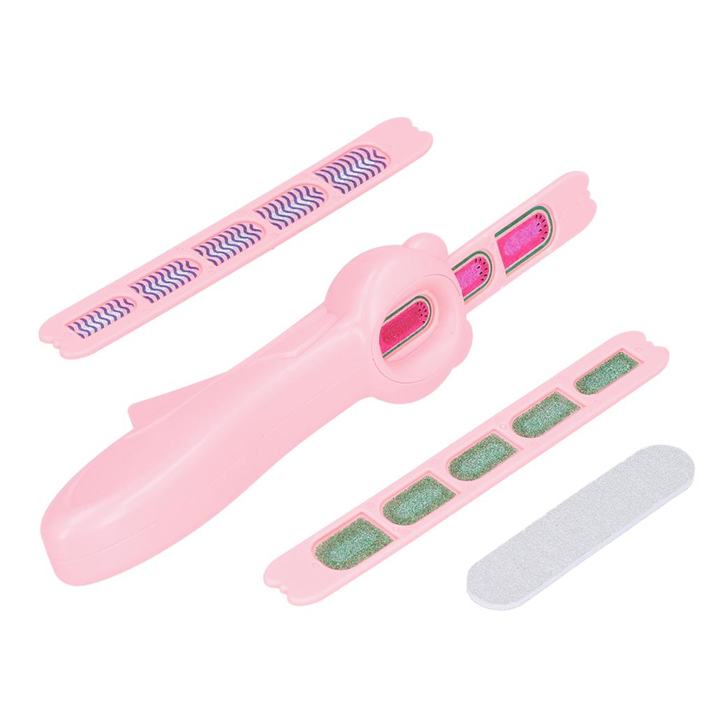 Nail Stamping Machine Set Glitter Stickers Nail File Children DIY Nail Art Printer Kit