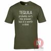 Tequila Probably Isnt The Answer But Its Worth A Shot TShirt Fun Pub Holiday