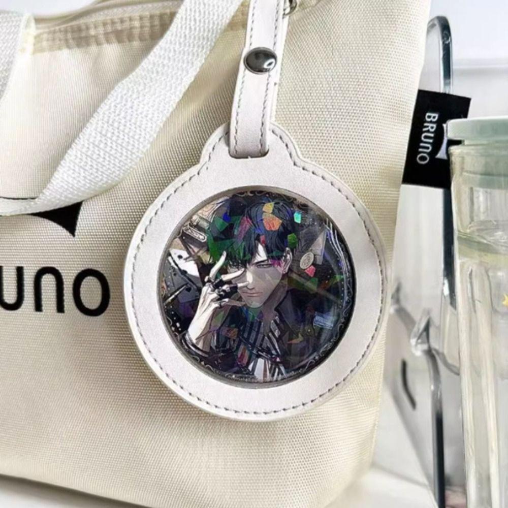 Transparent Badge Holder Portable Key Chain Pendant Funny Badge Protector Keychain  Bag
