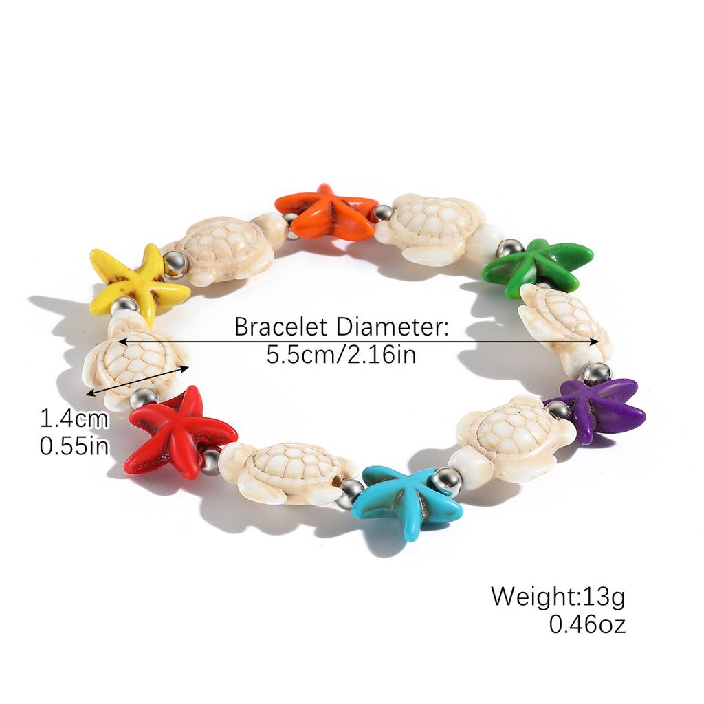 Bohemian Braided Knotted Bracelet Ocean Series Woven Natural Shell Starfish Bracelet