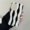Fashion Simple Black Wavy Striped Phone Case For iPhone 16 17 15 14 13 12 11 Pro Max 16E 17Air Shockproof Protect Soft Cover