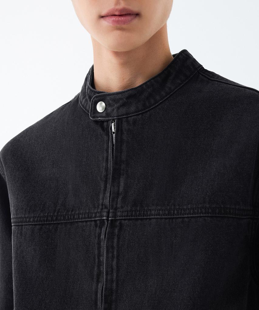 Musinsa Standard Denim Racer Jacket [Washed Black]