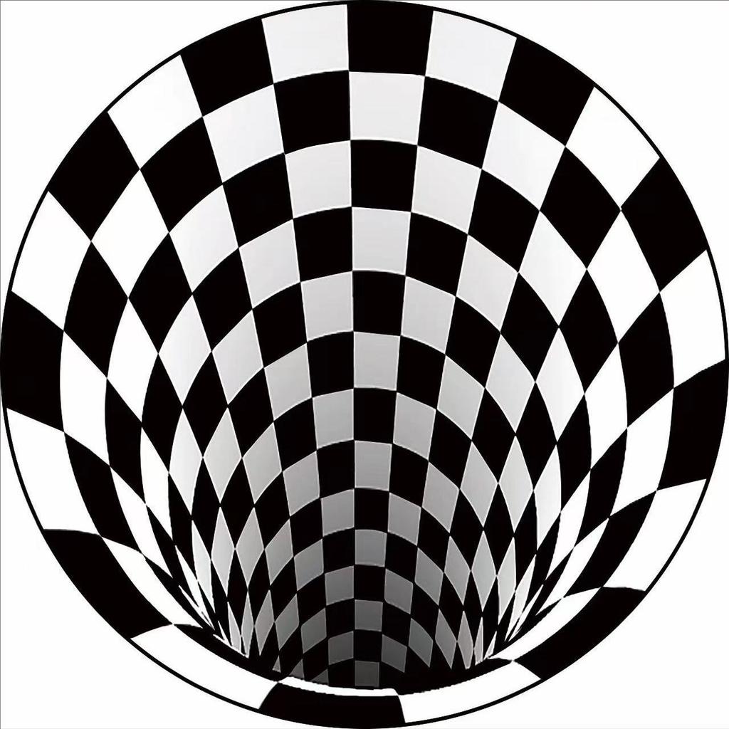 3D Vortex Optical Illusion Rugs Trap Area Carpet Anti-Slip Round Mats Large Carpets for Living Room Sofa Swirl Washable Carpet