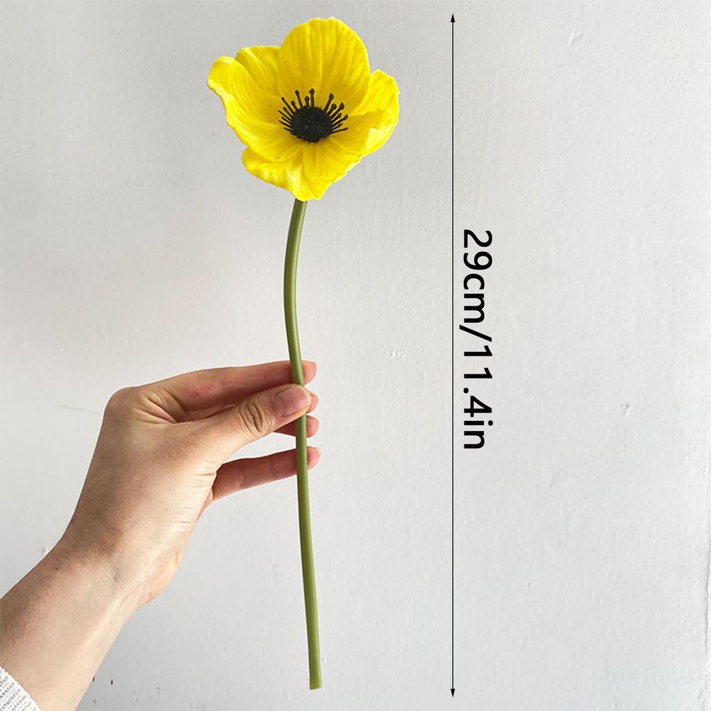 10pcs Real Touch Artificial Poppy Flowers - Perfect for Wedding Bouquets & Floral Arrangements, and Outdoor Garden Wedding Decorations