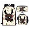Cool Girls Printing Anime 3Pcs/Set Daily Pack Pupil School Carry Carrier Kid Sweet Outing Backpack Children Birthday Gift