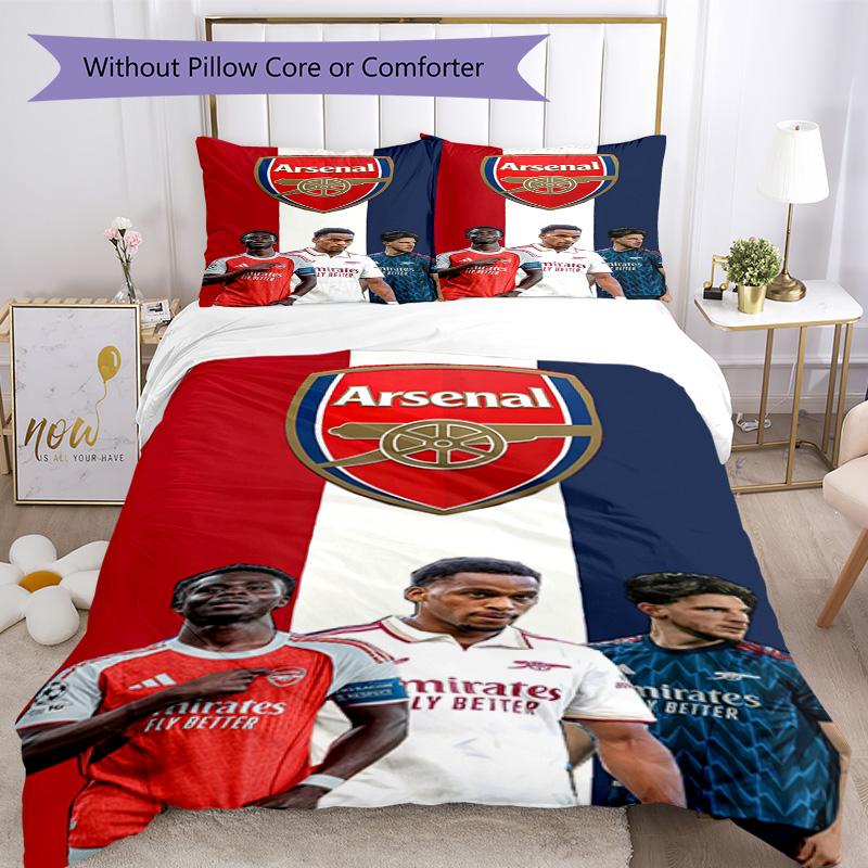 Arsenal Bedding Set Breathable Duvet Cover with Pillowcases Decorative Bed Linen for Bedroom Home Decoration Birthday Gift