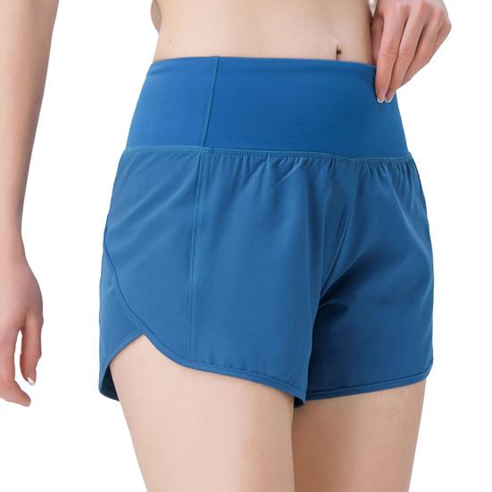 Women Shorts Breathable Quick Dry Tummy Control Sweat-absorbent with Zipper Pocket Fitness Workout Solid Color Summer Women Workout Training Shorts