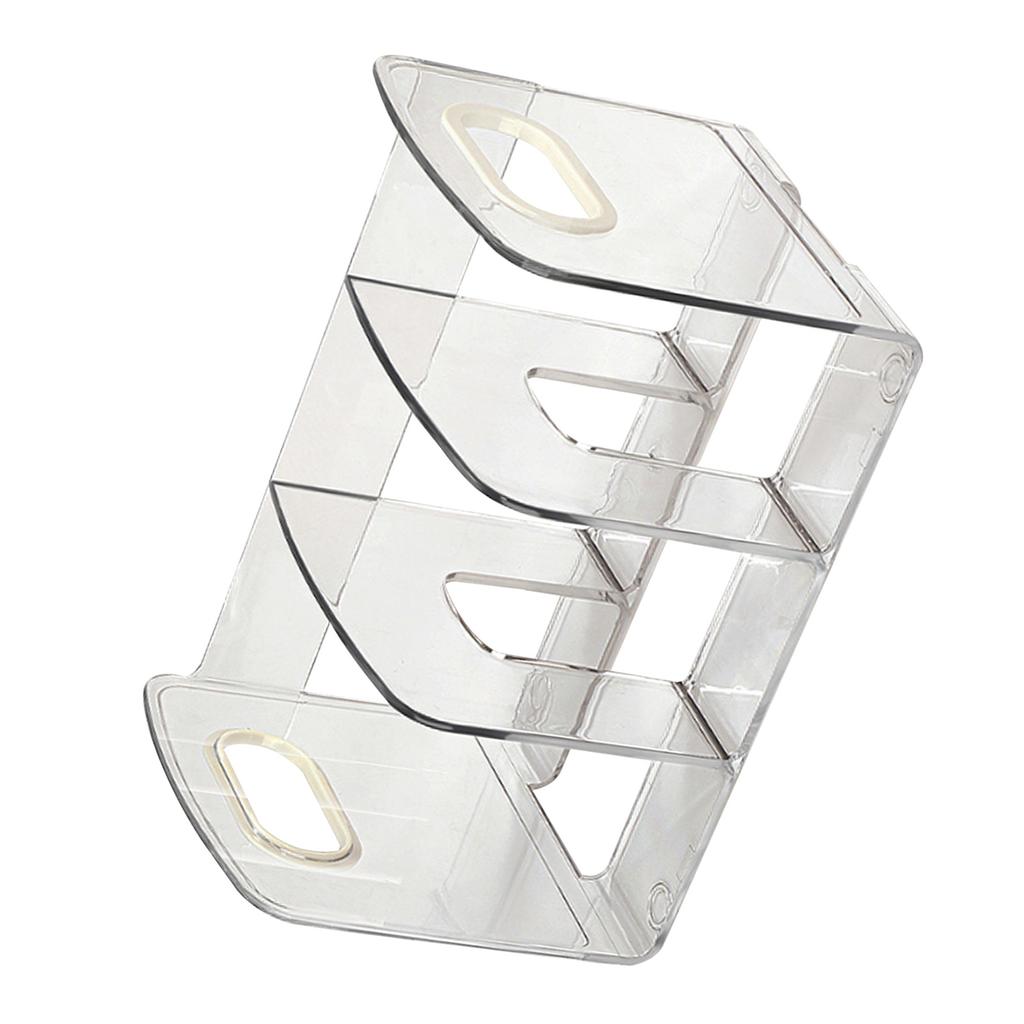 Book Organizer Desktop Book Rack File Holder Acrylic Tabletop Organizer for Study Office Transparent 3 Compartment