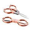 1Pc Mini Folding Keychain Scissors Small Glasses Shaped Travel Scissors Telescopic Thread Cutter Shears for Sewing Crafting Tool