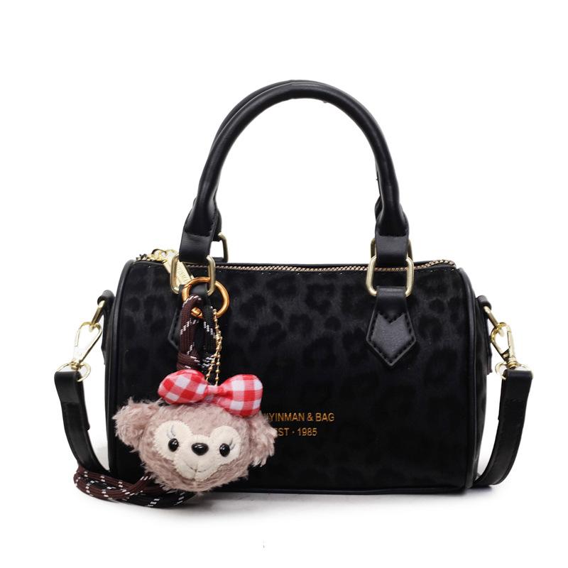 Leopard Print Retro Small Bag Women's New Trendy Fashion Versatile Shoulder Messenger Bag Hand Pillow Bag