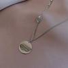 Women's Zircon-Inlaid Titanium Steel Slim Waist Necklace - Stylish & Versatile Collarbone Chain