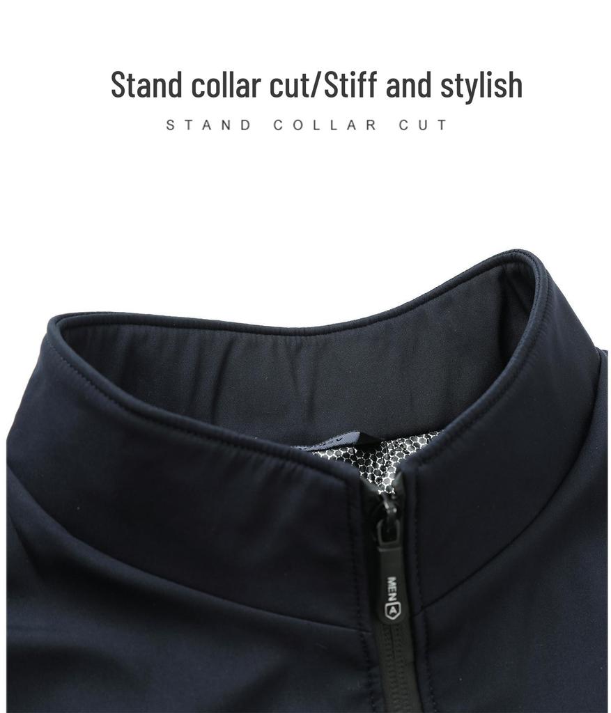 Specht 2025 Herbst Herren Fleecegefütterte Stehkragenjacke für Mittelalte & Ältere