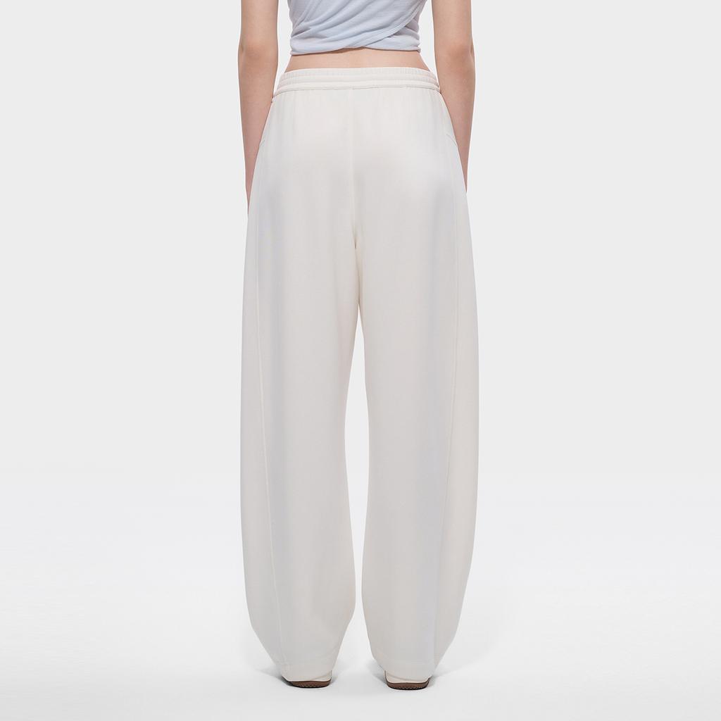 FILA Category Club Loose Fit Solid Color Lace-Up Casual Pants Women pants T11W627601AWT