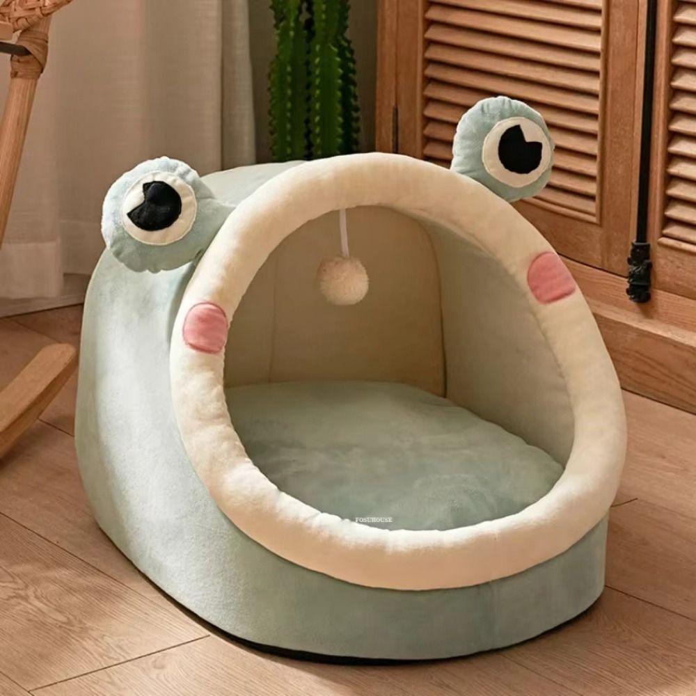 Cartoon Style Pets Sleeping Cave Washable Pet Sleeping Bed Warm Cat Sleep Bed  Kitten