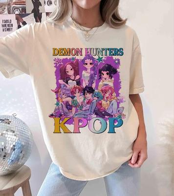 Kpop Huntrix Demon Hunters Shirt Huntrix Girls T Shirt Mira Rumi Joey Shirt Demon Hunters Tee Gift For Kpop Fan Movie Shirt