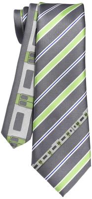 Bell JR East Licensed Train Necktie Gray Japan F [Blue Land] Men's 005334-3003 (FREE Size)