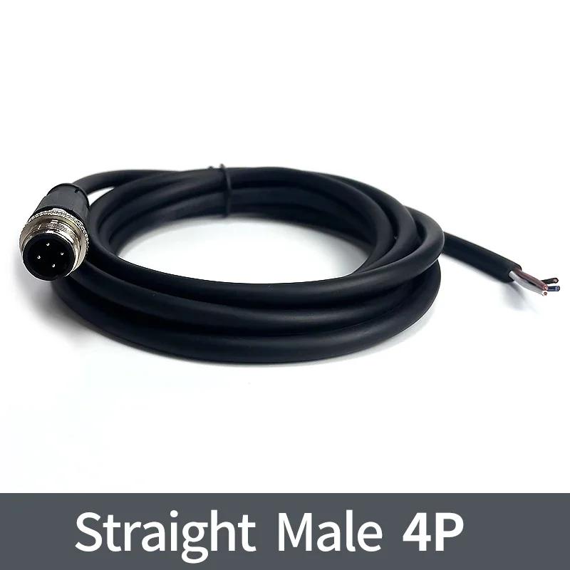 Conector senzor M12 de 2 metri mufă cablu impermeabil Masculin și Femeie 4 5 8 12Pin PVC Conectori M12 de turnare prin injecție integrate