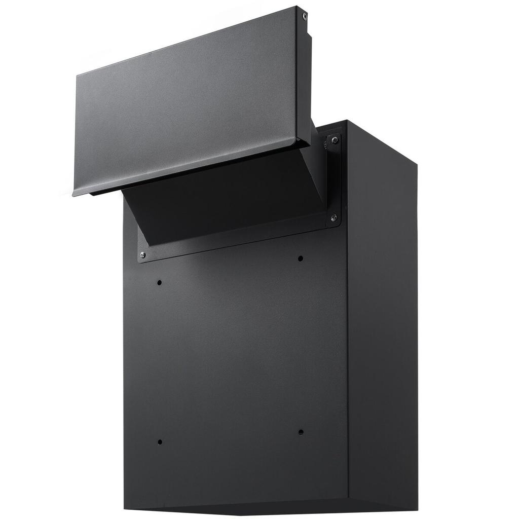 Durch die Wand Einwurfbox 12,5x6,3x16,9" Briefkasten mit Zahlenschloss Schwarz