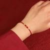 Modisches Handgeknüpftes Rotes Schnurperlenarmband, Verstellbares Armband für Paare, Feiertags-Party-Accessoires Geschenke