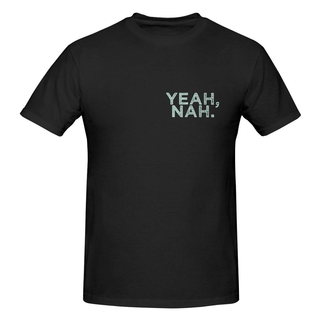 Yeah Nah Australian Slang Mint Campus Style Tshirtlazy Style Breathable And Skinfriendly Tshirt