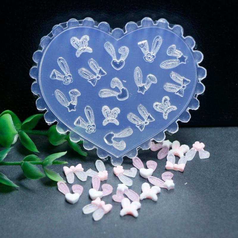 Stampi in Silicone per Nail Art per Feste e Manicure da Salone, Stampo per Creazione Gioielli, Stencil per Unghie Goffrati per Donne