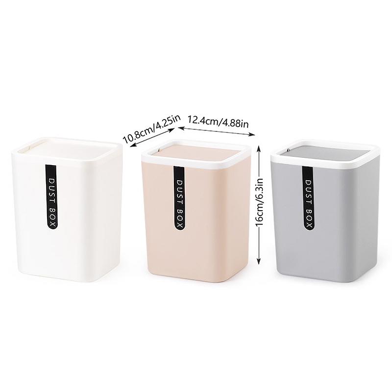 Mini coș de gunoi Coș mic de gunoi Ușor Economisește spațiu Articole diverse Butoi Capac scuturat de 360 ​​de grade Găleată de depozitare