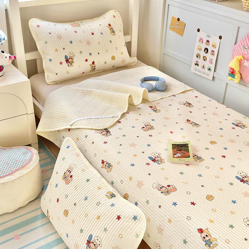(Student Season) Small Fresh Printed Cotton Bed Cover Student Bed Cover