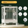 Double Transparent Parrot Cage Splash-proof Large Bird Cage Horizontal Silk Tiger Skin Mystic Phoenix Breeding Cage