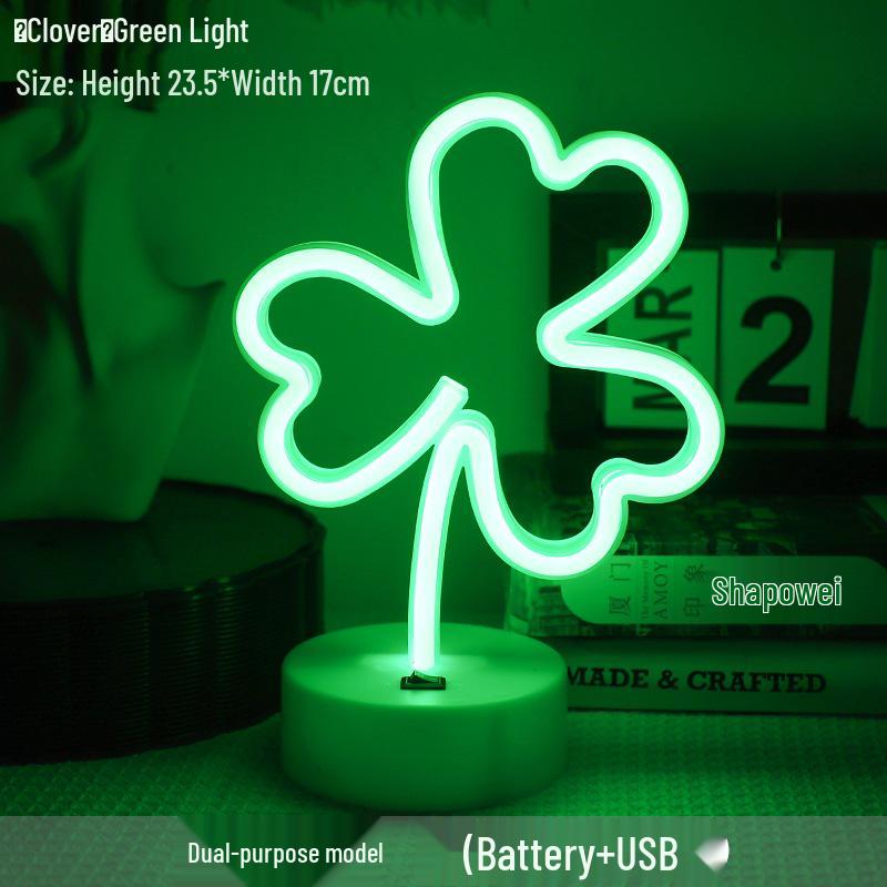 Korean Style Flamingo LED Neon Night Light - Decorative Christmas Fairy Accent with Round Base