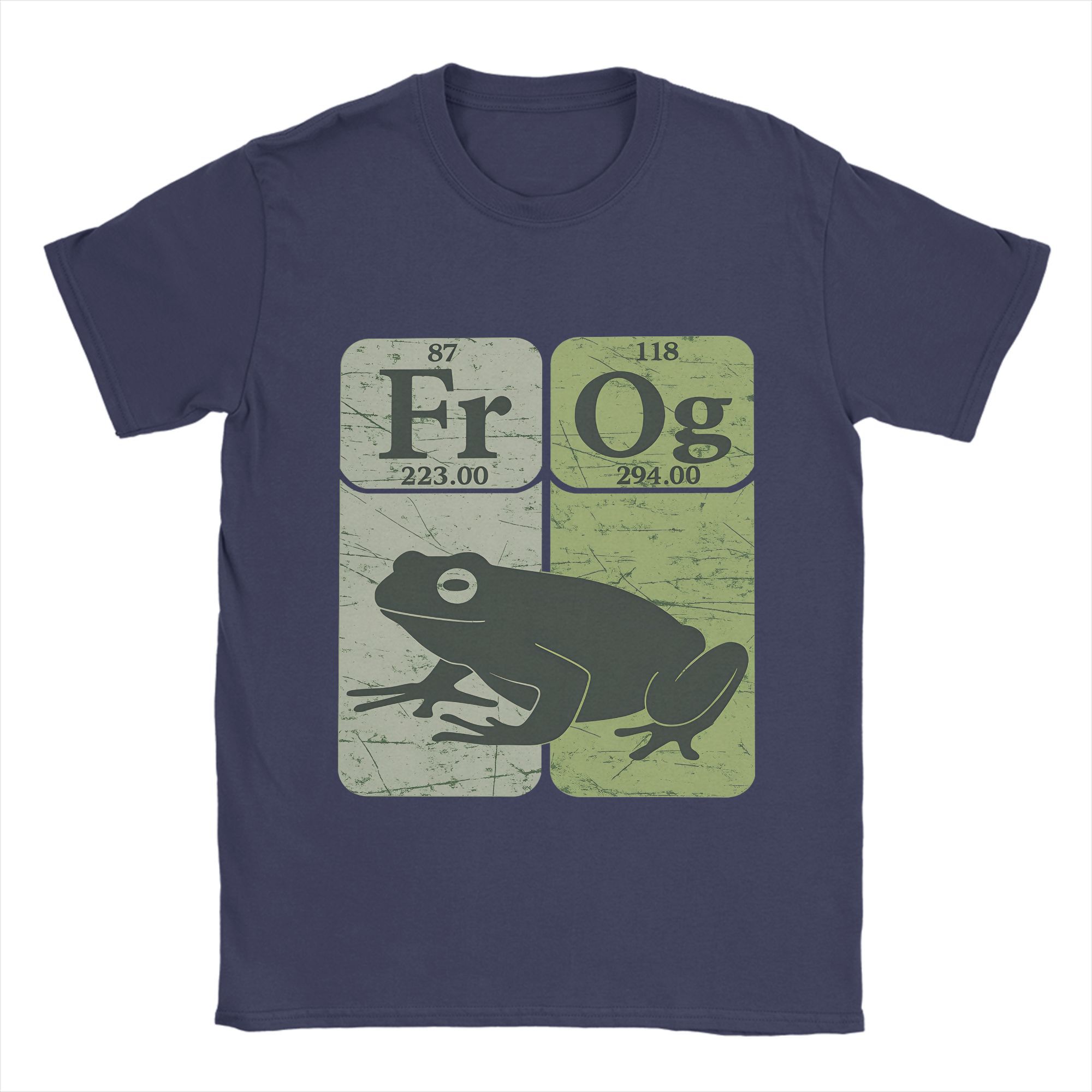 

Periodic Tables Frog Men T Shirt Unique Tee Shirt Short Sleeve Crewneck T-Shirts 100% Cotton Gift Idea Tops 4XL
